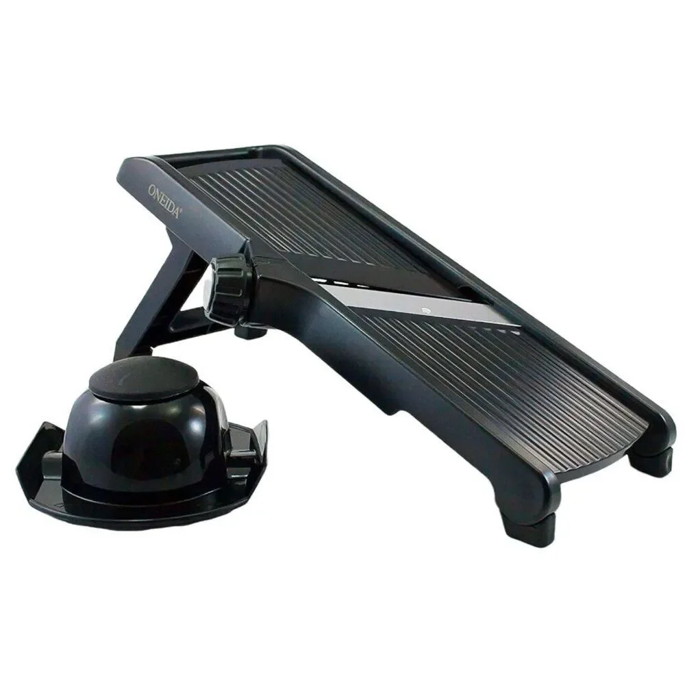 Oneida 50330 Stainless Steel Mandoline Slicer Set Adjustable Julienne Black